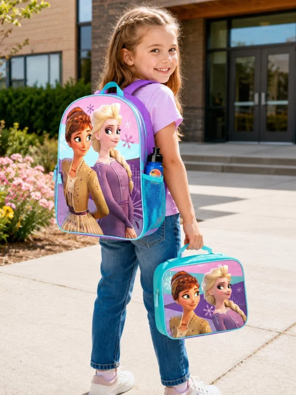 Disney Frozen Anna Elsa Backpack School Supplies Set 16